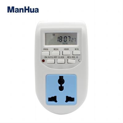 TG66/TG66E Digital Time Switch Timer UK/EU Socket Weekly Programmable Electronic with LCD Display